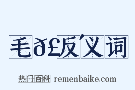 毛𣗴反义词是什么意思的图片